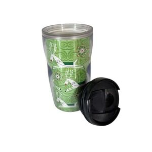 Starbucks 2005 Holiday Winter 8oz Small Travel Tumbler‎ Mug Cup Reindeer Holiday